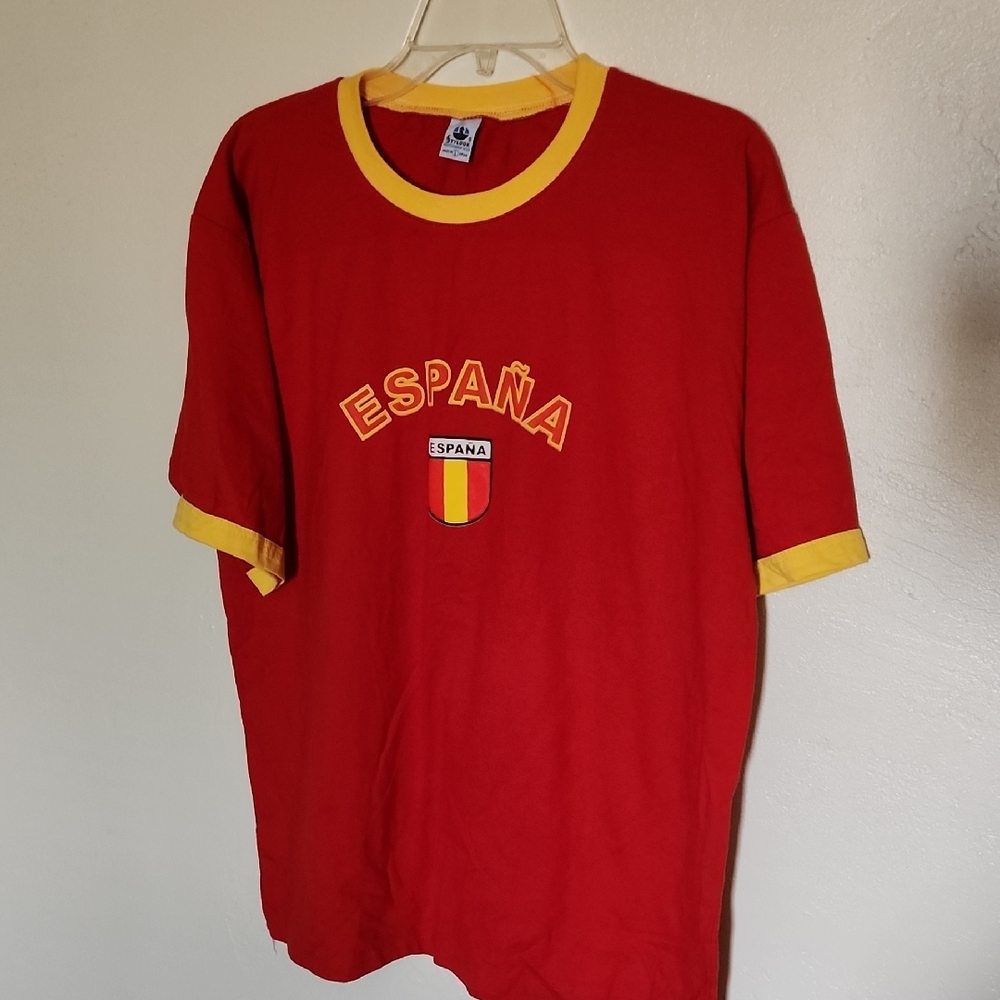 Red España T-Shirt with Yellow Trim